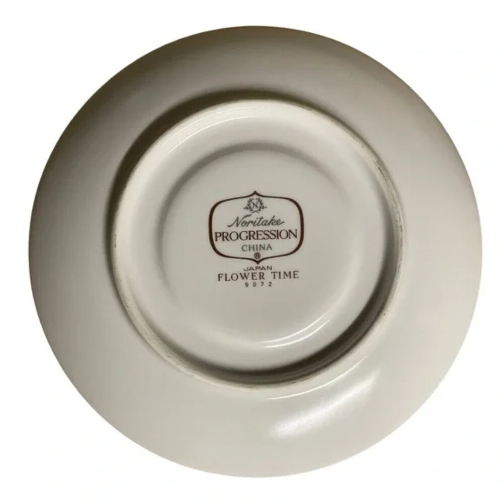 Vtg NORITAKE Japan "Flower Time" Pattern Cup and Saucer Yellow Floral China EUC - Picture 9 of 12